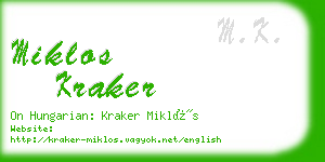 miklos kraker business card